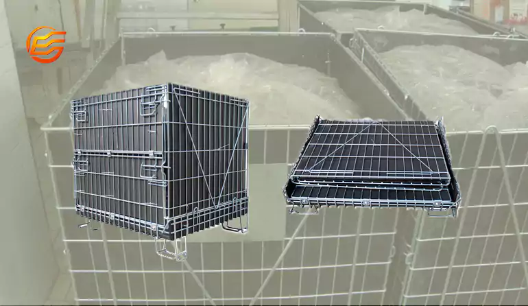 foldable wire container