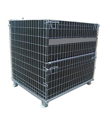 Folding wire container